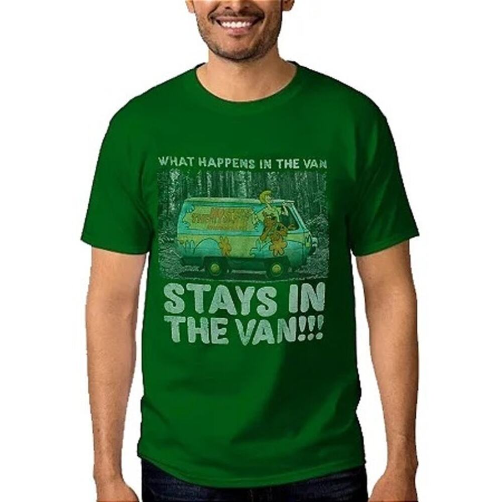 Scooby-Doo T Shirt‎ Graphic Cartoon Funny Retro Nostalgia Green Men’s Unisex XL